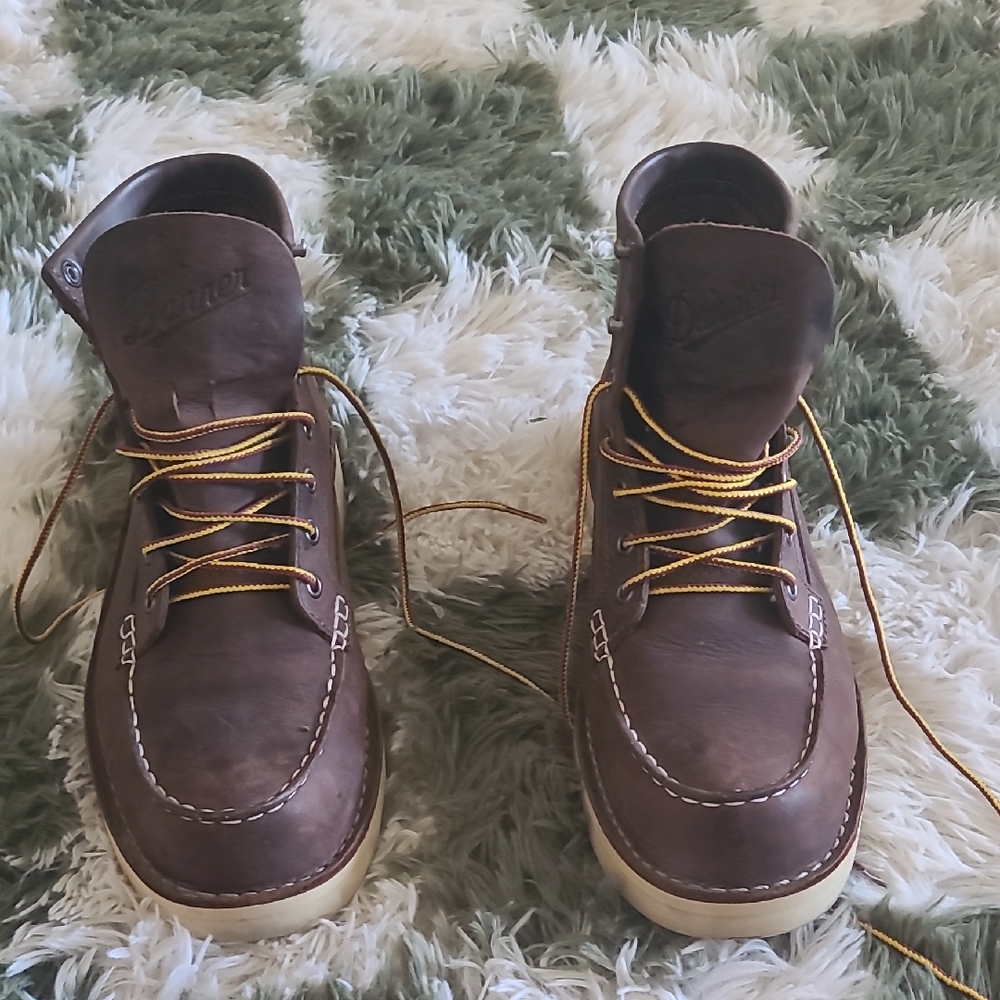 Danner Brown Leather Boots with Moccasin Stitching
